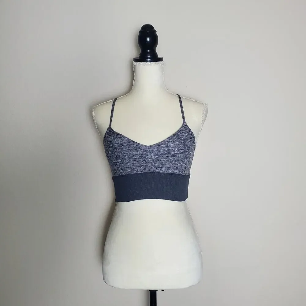 Alo Lush Heathered Gray Bra XS